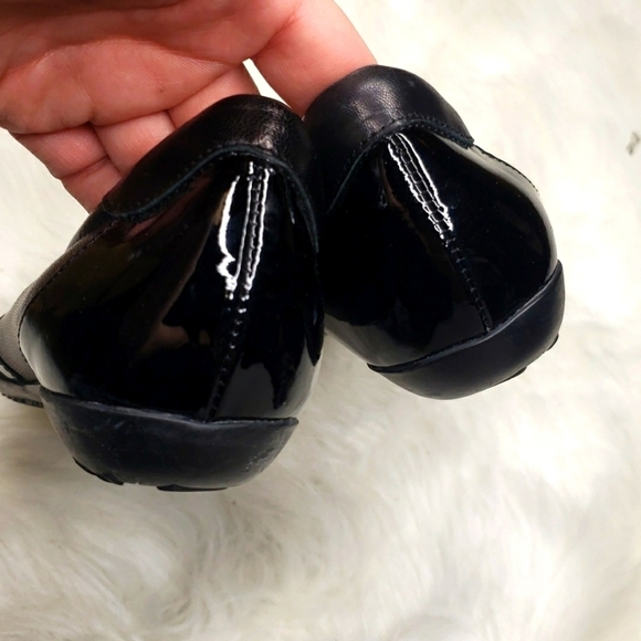 Sesto Meucci Black Leather Patent Side Zip Beckie Lace Up Loafers 6.5 - Picture 8 of 14